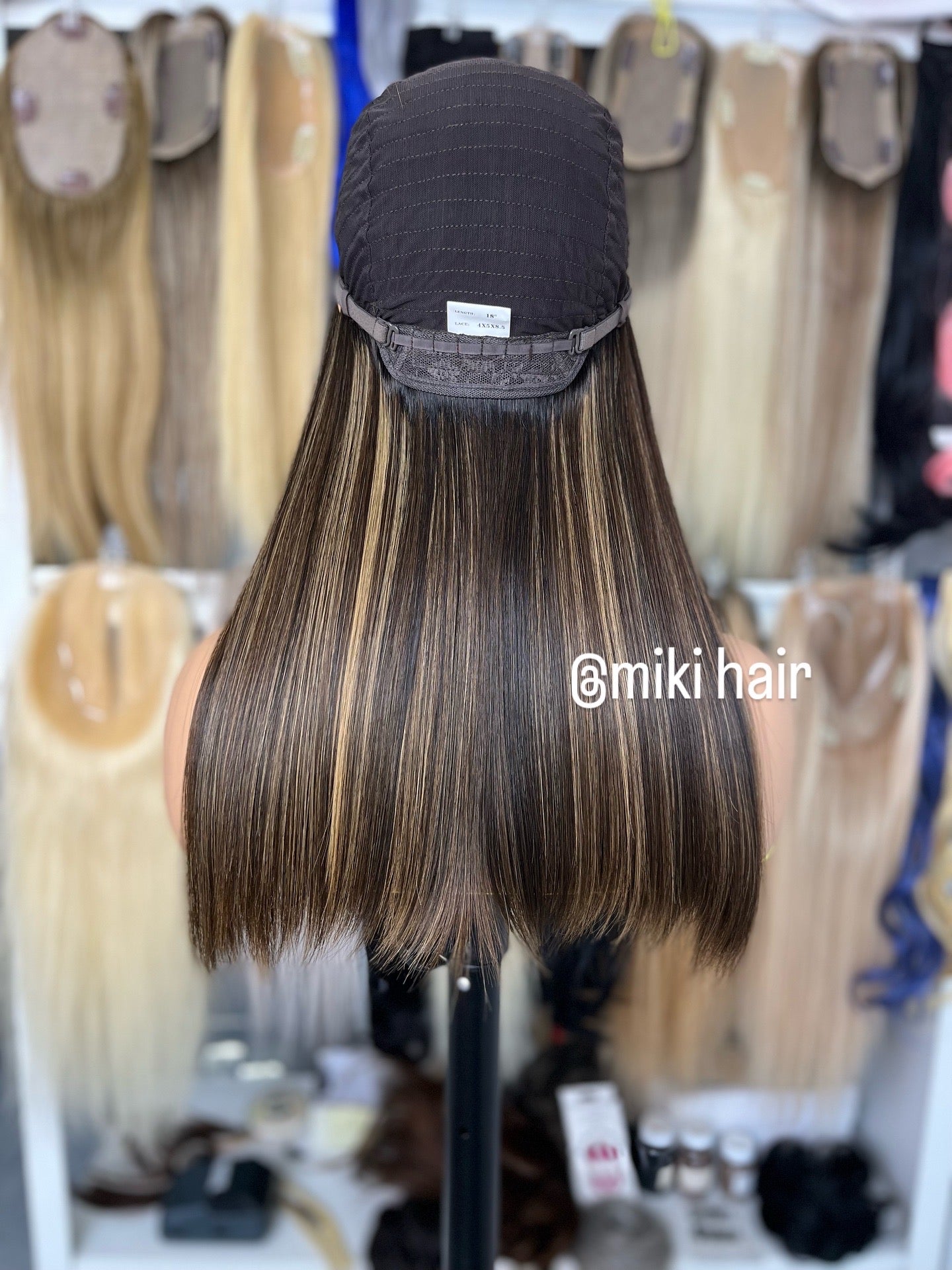 Jewish lace wig #2/8 European virgin hair in stock many colors are available