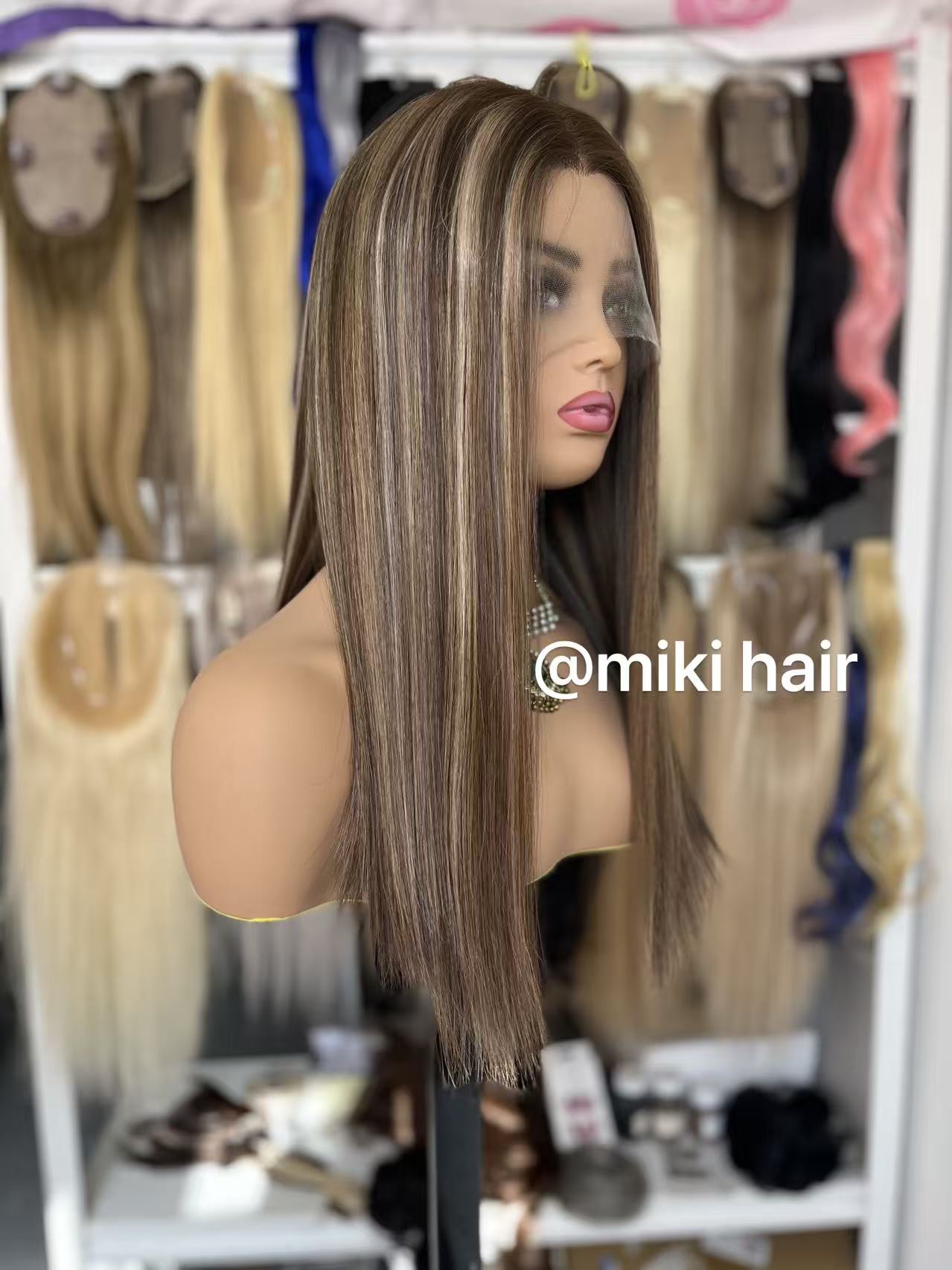 Jewish lace wig European hair  #4/8C/18