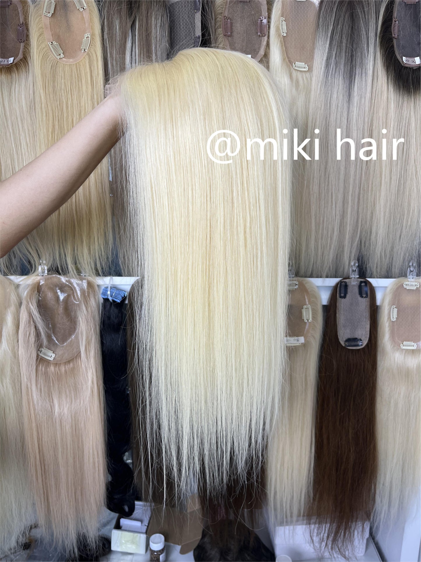 Lace with weft topper 6*7inch 18inch
