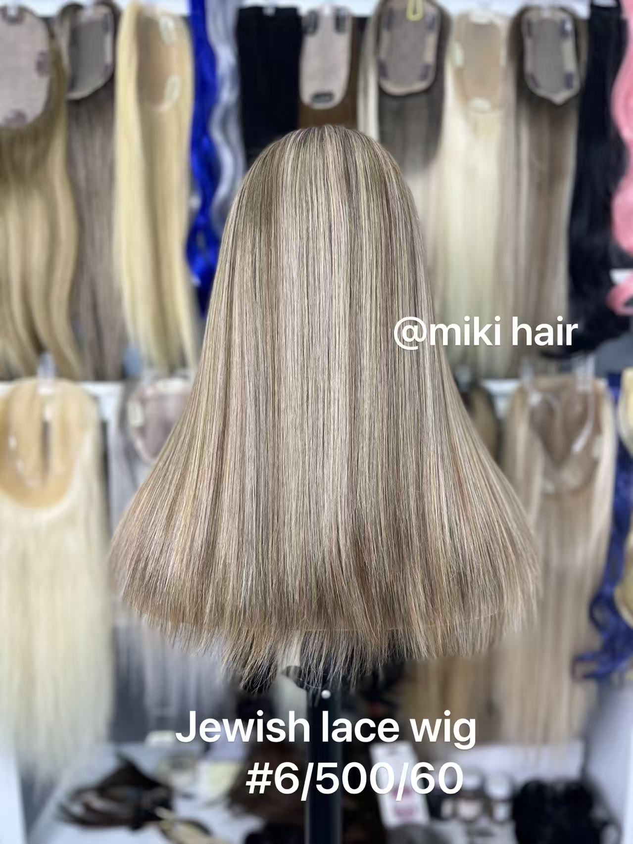 Jewish lace wig European hair  #6/500/60