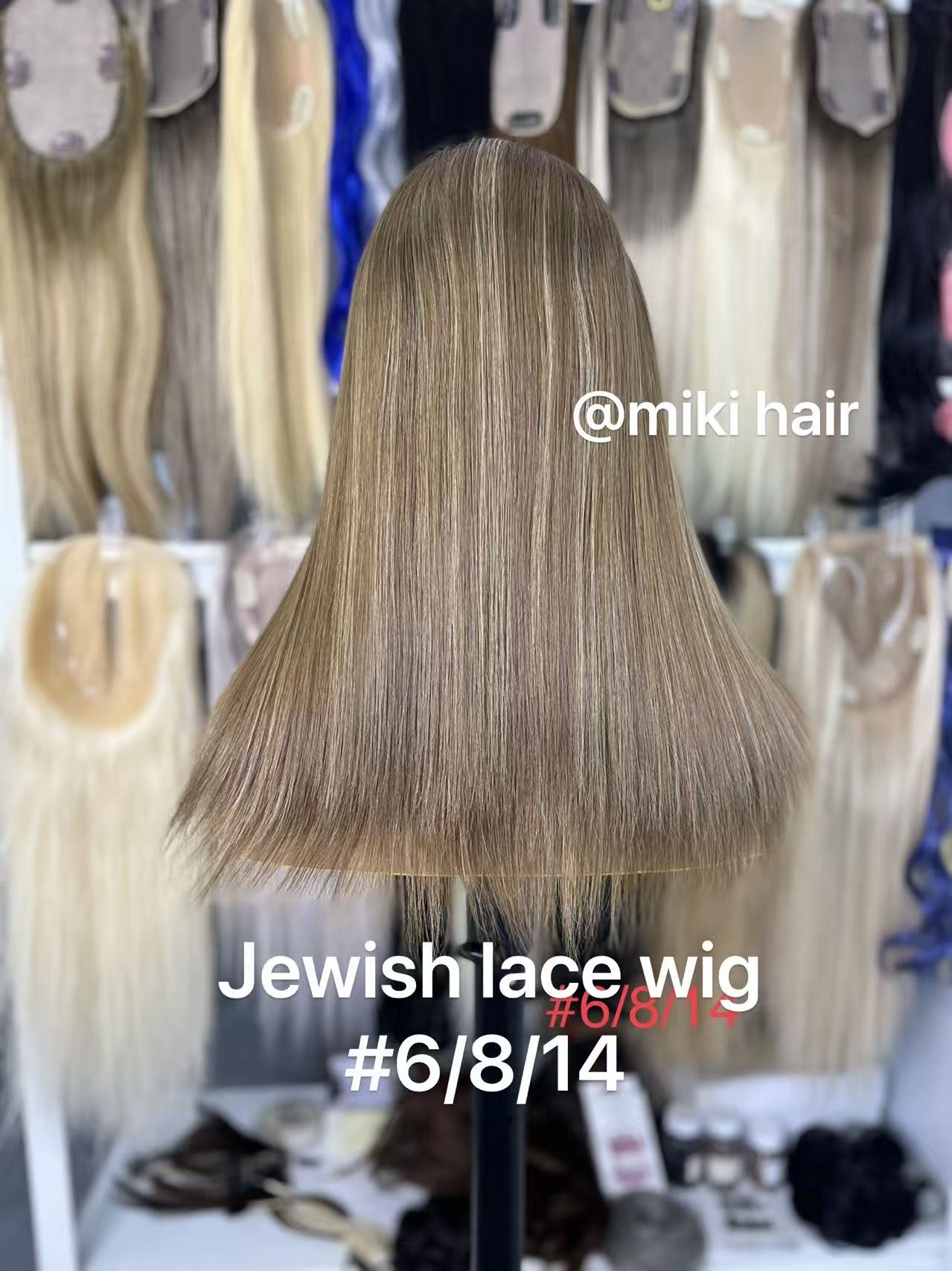 Jewish lace wig European hair  #6/8/14