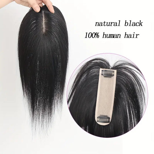 Women'S Hairpieces for The Top of The Head, Made of Real Hair, Lightweight And Fluffy for Summer, Seamless for Added Volume And to Cover Gray Hair.