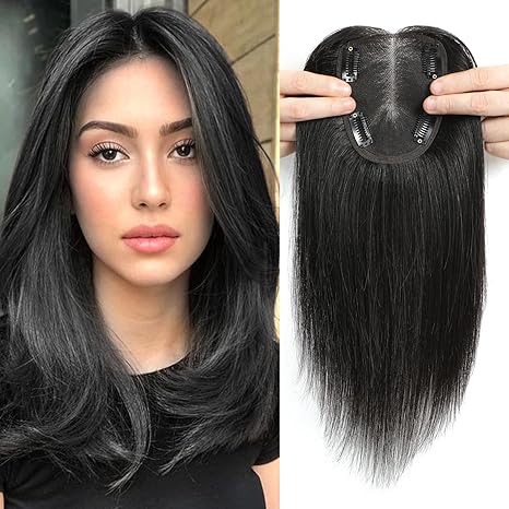 Remy Hair Toppers for Women with Thinning Hair Human Hair Toppers for Women Real Human Hair Pieces for Women 12inch Hair Topper
